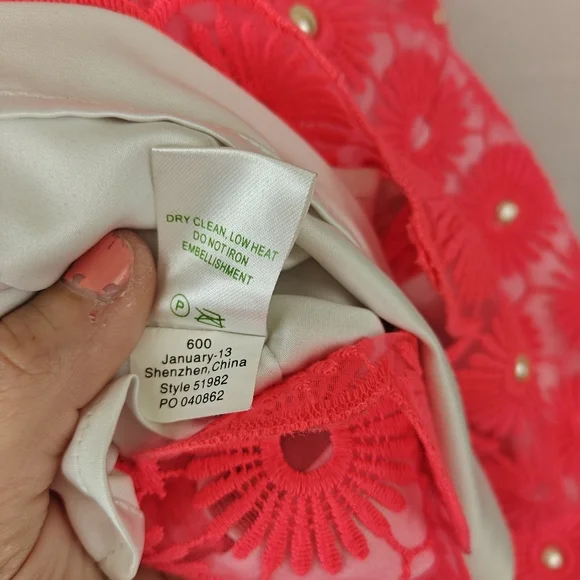 Lilly Pulitzer Pinwheel Pearl Shift Mini Dress in Fiesta Pink Size 0 - Picture 14 of 14